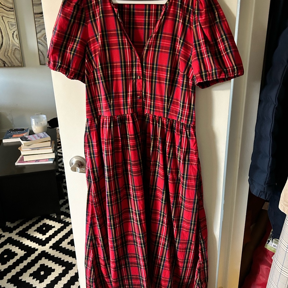 JCrew Red Plaid Dress
